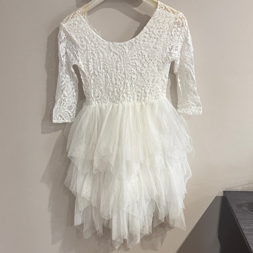 Elegant White Lace Dress